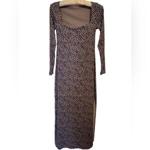 Offline By Aerie | Cheetah Print Bodycon Scoopneck Slit Dress